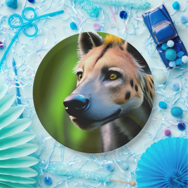 Prato De Papel Sentenciou A Hyena A Olhar Para A Sua Presa, (Festa)