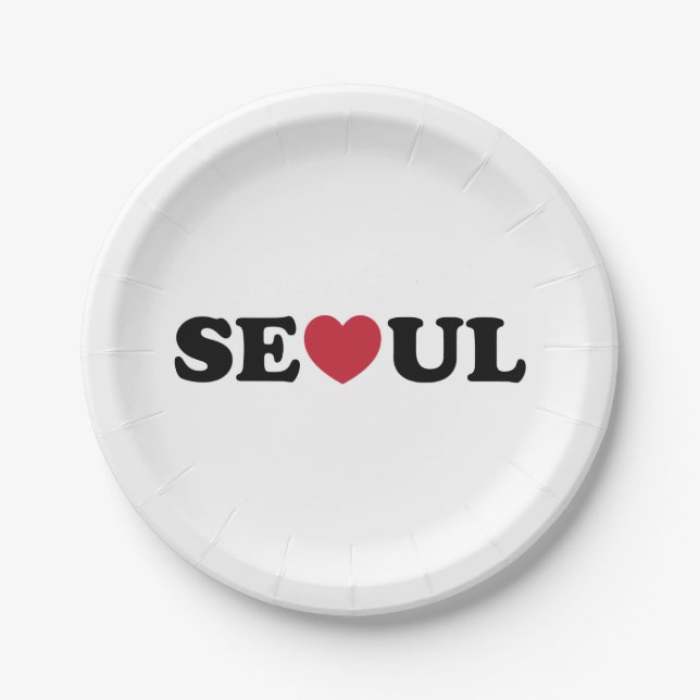 Prato De Papel Seoul Love Heart (Frente)