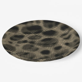 Prato De Papel Sépias estreitas com gradiente sobre buracos deslu