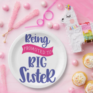 Prato De Papel Ser Promovido À Irmã Grande