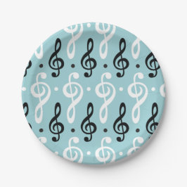 Prato De Papel Serene Melodies Treble Clef