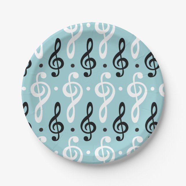 Prato De Papel Serene Melodies Treble Clef (Frente)