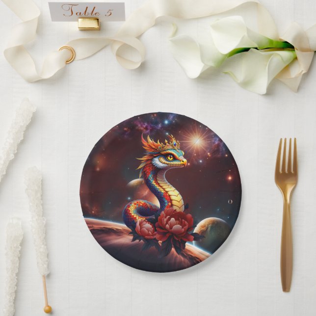 Prato De Papel Serpente estrela real do universo. (Casamento)