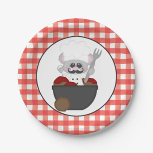 Prato De Papel Servindo Placa de diversão em comida italiana