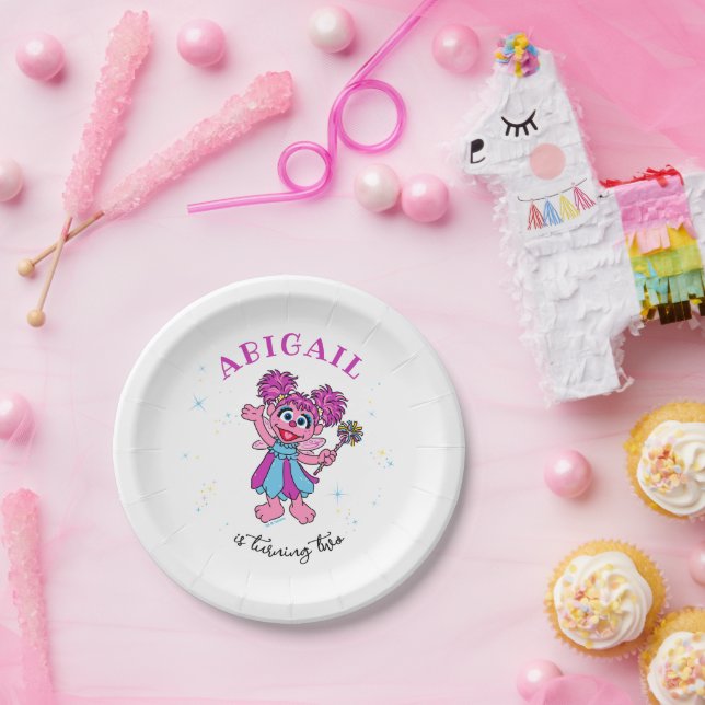 Prato De Papel Sesame Street Abby Cadabby Sparkles Birthday (Festa)