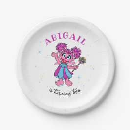Prato De Papel Sesame Street Abby Cadabby Sparkles Birthday