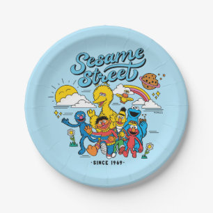 Prato De Papel Sesame Street Amigos desde 1969