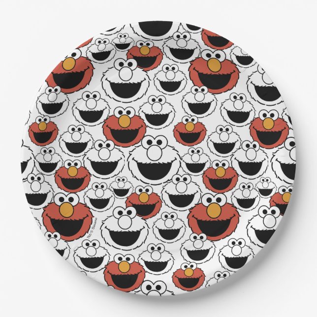 Prato De Papel Sesame Street | Elmo - First Birthday Paper Plates (Frente)