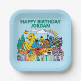 Prato De Papel Sesame Street | Rainbow Wave