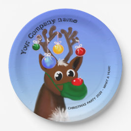 Prato De Papel Seu nome de empresa é uma festa de natal cobiçada 