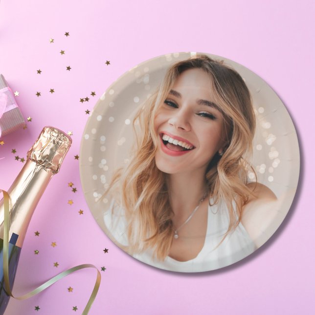 Prato De Papel Seu rosto no aniversário (Your face on a birthday paper plate
)