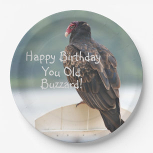Prato De Papel Seu velho Buzzard Aniversário