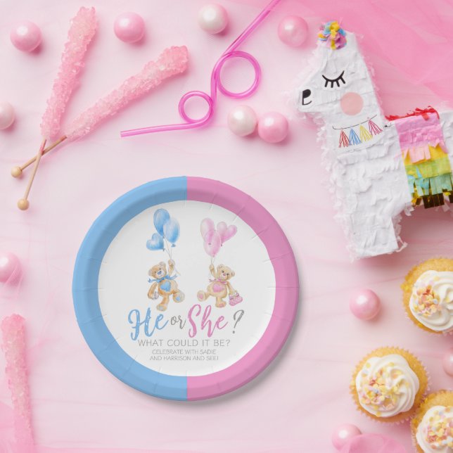 Prato De Papel Sexo de ursos de pelúcia revela festa de arte aqua (Festa)