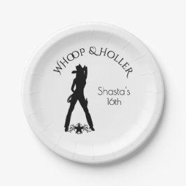 Prato De Papel Sexy Cowgirl Birthday