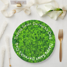 Prato De Papel Shamrocks Clover deixa Ruas.