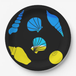 Prato De Papel Shell do Mar de Praia