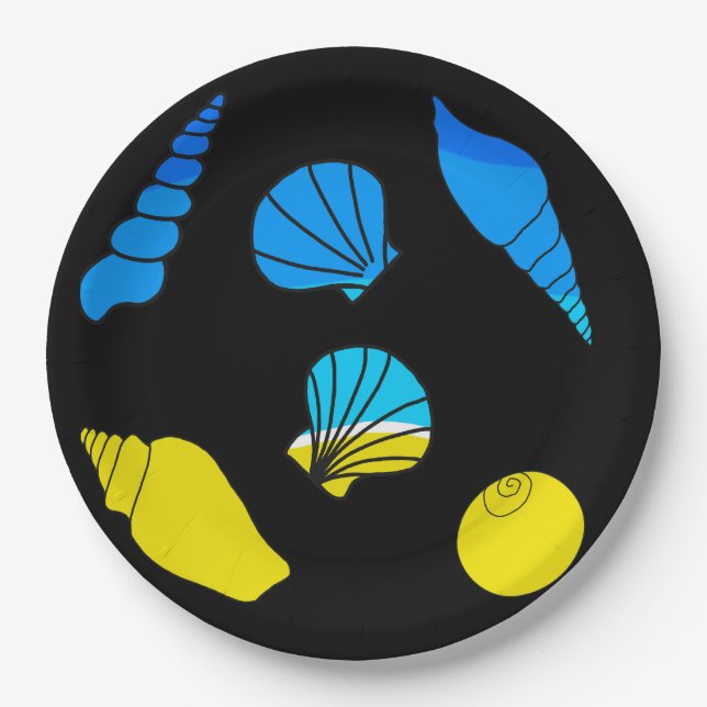 Prato De Papel Shell do Mar de Praia (Frente)