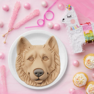 Prato De Papel Shepherd Dog 3D belga inspirado