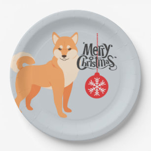Prato De Papel Shiba Inu Natal