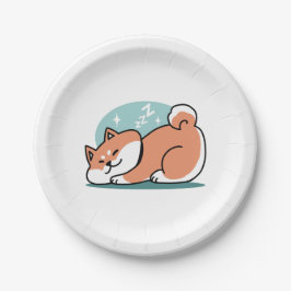 Prato De Papel Shiba Inu Relaxa Arte: Apenas uma Shiba Mentira Ba