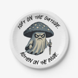 Prato De Papel Shroom do Assassino - Fantasma Louco com Faca