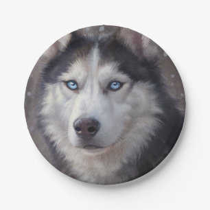 Prato De Papel Siberian Husky