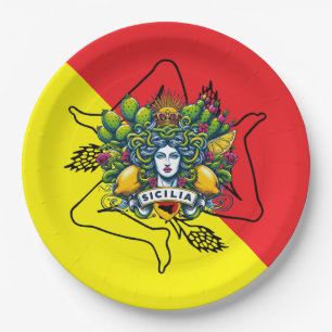 Prato De Papel Sicilian Trinacria