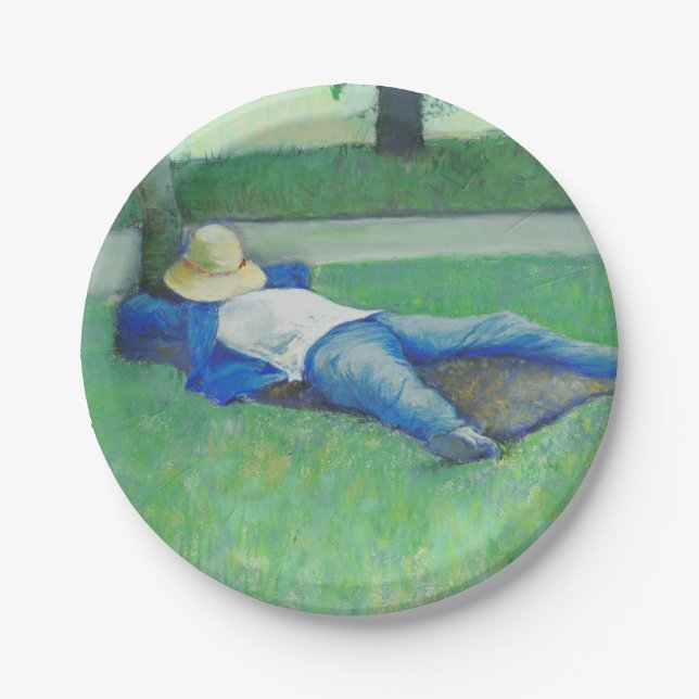 Prato De Papel Siesta (por Gustave Caillebotte) (Frente)