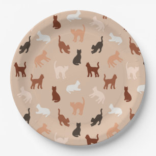 Prato De Papel Silhute de gato