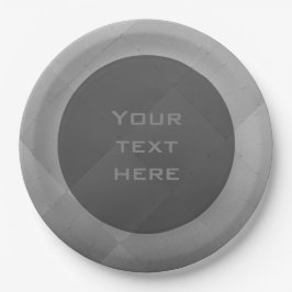 Prato De Papel Silver metálico brilhante moderno e controlado qua