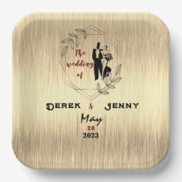 Prato De Papel Silver Wedding