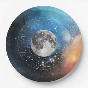 Prato De Papel Símbolo Astrológico Zodiac do Cancer - Lua Lunar