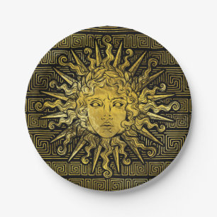 Prato De Papel Símbolo de Apollo Sun no teste padrão chave greg