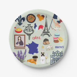 Prato De Papel Símbolos da França