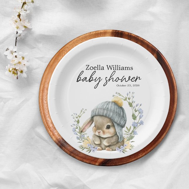 Prato De Papel Simple Forest Woodland Baby Shower Paper Plate (Simple Forest Woodland Baby Shower Paper Plate 1)