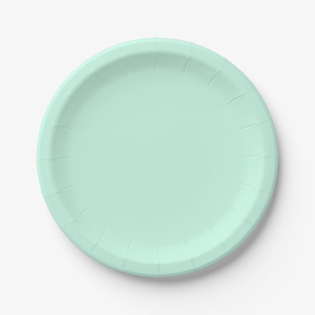 Prato De Papel simples e mínimo personalizado pastel personalizad (Frente)