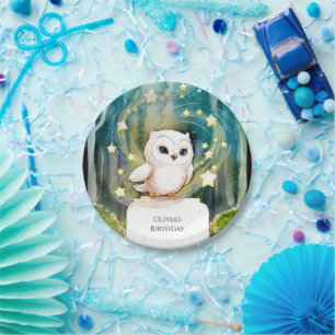 Prato De Papel Simples no Aniversário da Floresta