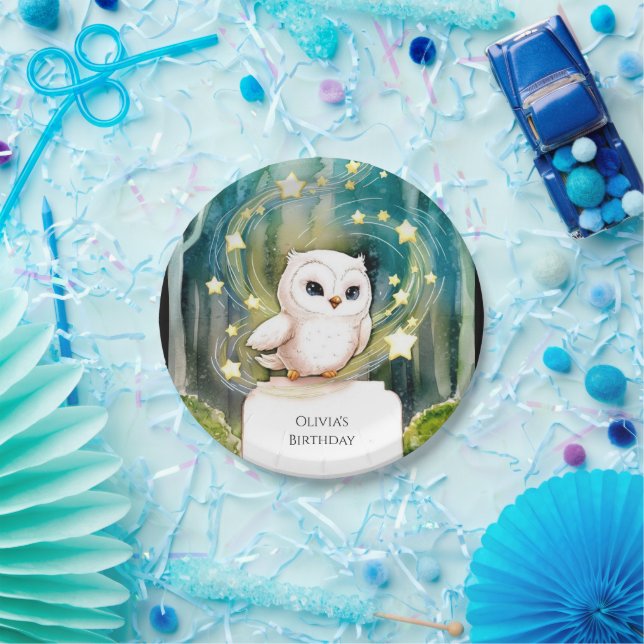 Prato De Papel Simples no Aniversário da Floresta (Festa)