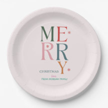 Simplesmente Natal Alegre Colorido Rosa
