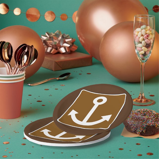 Prato De Papel Sinal de Âncora Náutica (Criador carregado)