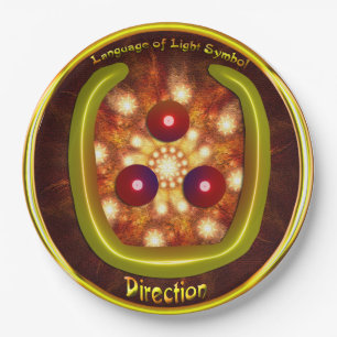 Prato De Papel Sinal de Direção