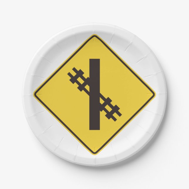 Prato De Papel Sinal de estrada ferroviária (Frente)