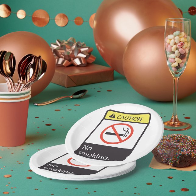 Prato De Papel Sinal de Sem Fumagem de Precaução (Criador carregado)