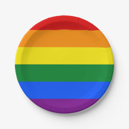 Prato De Papel Sinalizador arco-íris (LGBT)