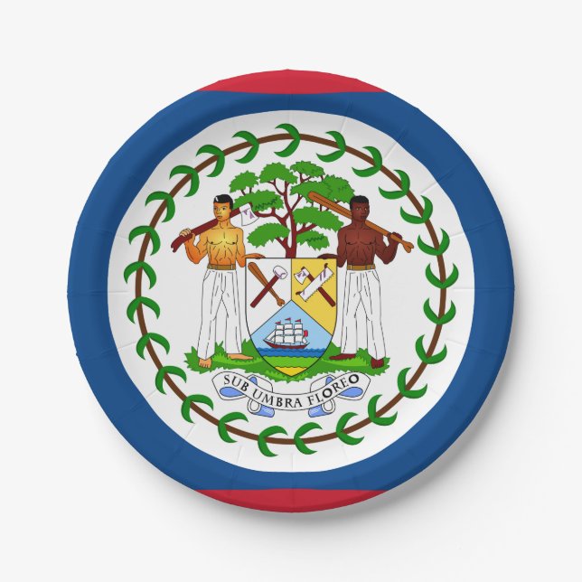 Prato De Papel Sinalizador Belize (Frente)