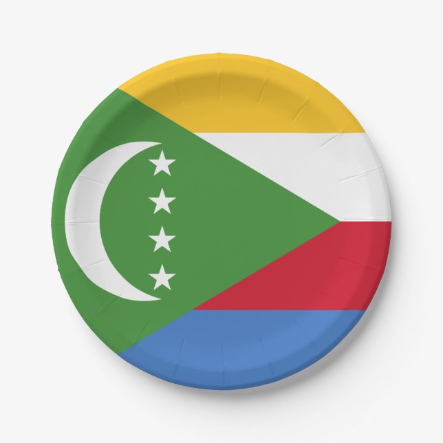 Prato De Papel Sinalizador Comores (Frente)