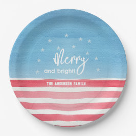 Prato De Papel Sinalizador de Aquarela Moderna Patriótica