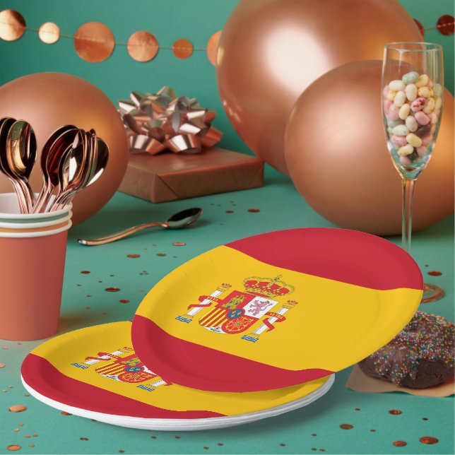 Prato De Papel sinalizador de espanha (Múltiplo)