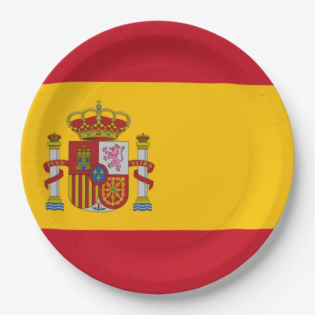 Prato De Papel Sinalizador de espanha - Bandera de Espana (Frente)