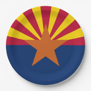 Prato De Papel Sinalizador do Estado da arizona